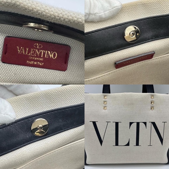Authentic Valentino Garavani mini VLTN print Canvas tote - Picture 12 of 15